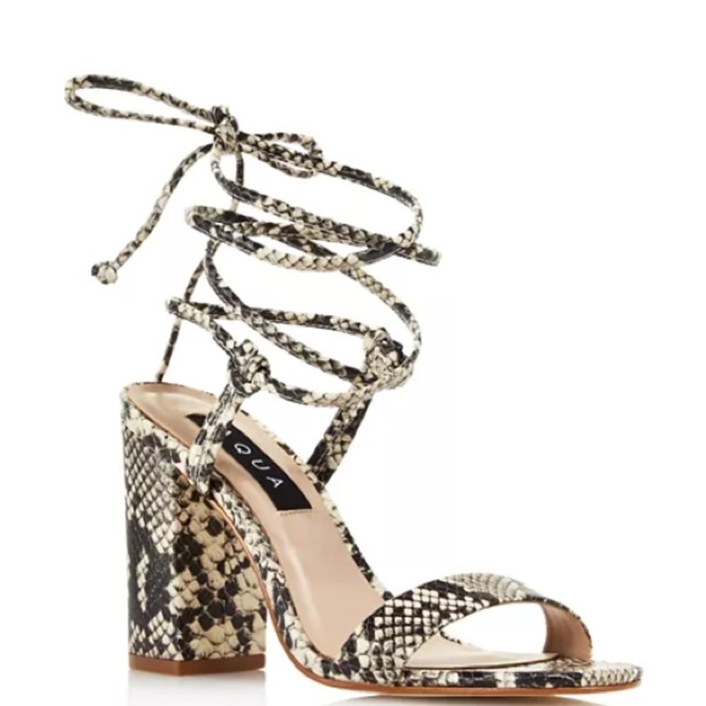 Helen Owen x AQUA Women's Kenzo Sandals women’s size 6 snakeskin pattern